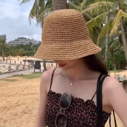 여름 라탄 햇빛 자외선차단 휴양지 모자