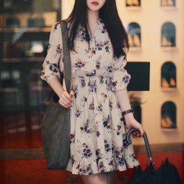 여리여리 플라워 허리밴딩 원피스 JSC-d0106