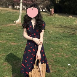 러블리 체리 랩 원피스 JSC-d0110