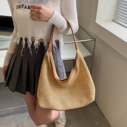 썸머 라탄 레더 포인트 숄더백 JSC-d0144