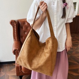 데일리 빅사이즈 스웨이드 숄더백 JSC-d0175
