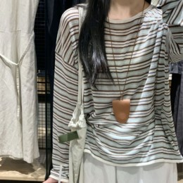 꾸안꾸 스트라이프 루핏 티셔츠 JSC-d0203