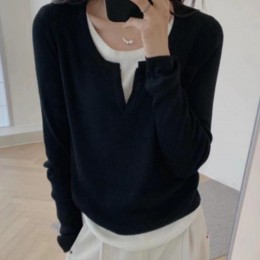 꾸안꾸 슬릿 레이어드 긴팔 티셔츠 JSC-d0205