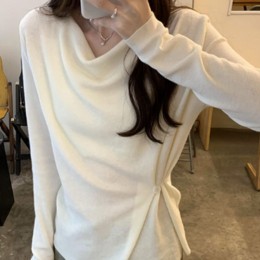 페미닌 드레이프 랩 니트 JSC-d0211