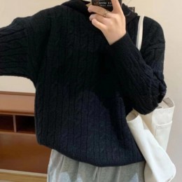 케이블패턴 니트 후드티 JSC-d0214