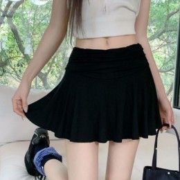 셔링 플레어 모달 미니 스커트 JSC-d0248