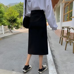 유즈 트임 A라인 미디스커트 JSC-2024041302