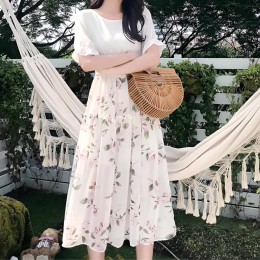 하이웨스트 프릴소매 쉬폰 롱원피스 JSC-24061202