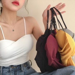 여리여리 캡내장 골지 꼬임 끈 나시 JSC-24062102