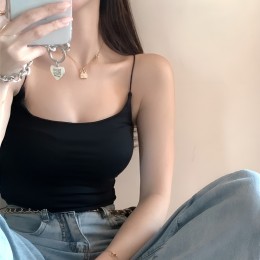 캡내장 편안한 크롭 끈나시 JSC-24082502