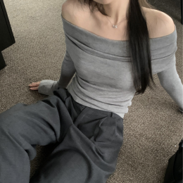 여리핏 오프숄더 니트탑 UJS-045