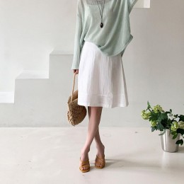 국내생산 A라인 밴딩 미디 스커트 UJS-151
