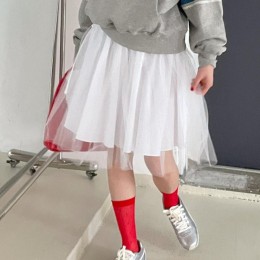 발레코어 시스루 레이어드 밴딩 스커트 UJS-220