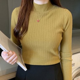 하프 터틀넥 골지 니트 RNR-0017