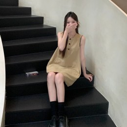 캐주얼 여름 민소매 미니 원피스 LL-D182