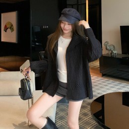 꽈배기 오픈 숄 니트 가디건 LL_O137