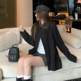 꽈배기 오픈 숄 니트 가디건 LL_O137