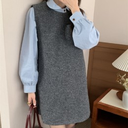 모직 민소매 미니 원피스 LL_D186