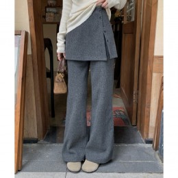 랩스커트 레이어드 밴딩 부츠컷 팬츠 세트 LL_S117