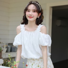 퍼프 오프숄더 밴딩 블라우스 LL_T210