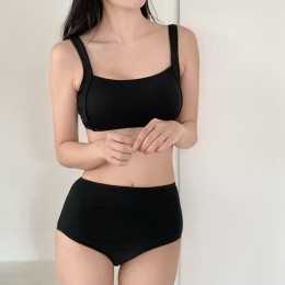 골지 스퀘어넥 하이웨스트 비키니 LL_SW100