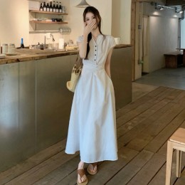 브이넥 허리랩 스트라이프 원피스 LL_D196