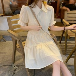 셔링 플레어 미니원피스 LL-D105