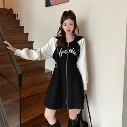 나그랑 후드 집업 원피스 LL-D121