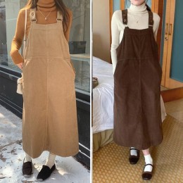 코듀로이 멜빵 원피스 LL-D138