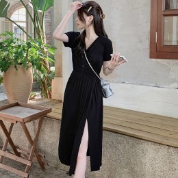 브이넥 랩스타일 원피스 LL-D150