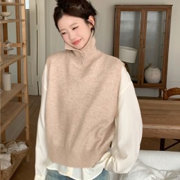 베이직 터틀넥 니트 베스트 LL-O116