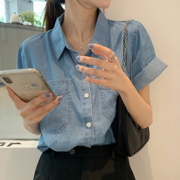 깔끔한 데님셔츠 LL-T108