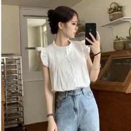 프릴 러플 민소매 블라우스 LL-T112