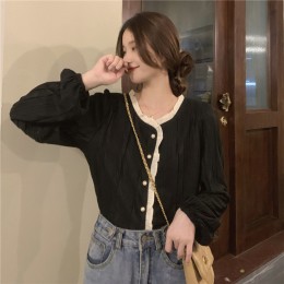 주름 프릴 블라우스 LL-T119