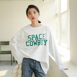 라운드넥 레터링 기본 면티셔츠 LL-T135