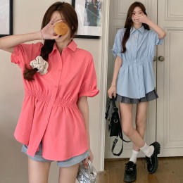 카라 밴딩 플레어 셔츠 LL-T145