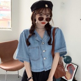 반팔 데님 셔츠자켓 LLO-104