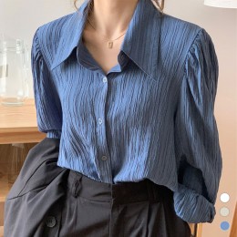 플리츠카라블라우스 LM-0019