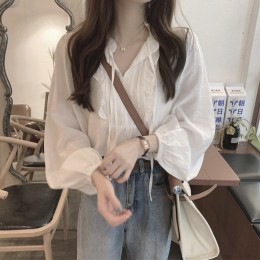 데일라 프릴끈 블라우스 LM-0021