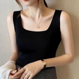 슬림핏 스퀘어넥 스판 나시 LM-0033