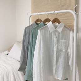 여성 베이직 긴팔 여름 셔츠 LM-0050