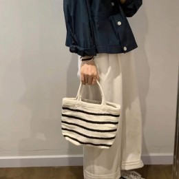 스트라이프 라탄 미니토트백 LM-0053