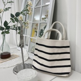 스트라이프 라탄 미니토트백 LM-0053