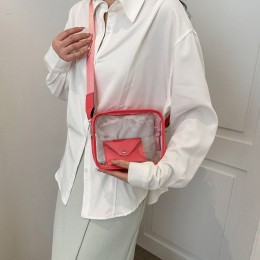 투명 사각 물놀이 비치백 미니 크로스백 LM-0062