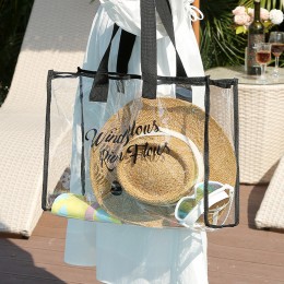 물놀이 바캉스 투명 사각 젤리 비치백 LM-0064