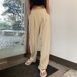 밴딩 핀턱 와이드 배기바지 LM-0137