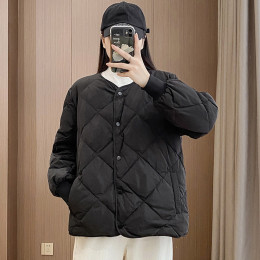 노카라 퀄팅 경량 얇은 패딩 LM-0167