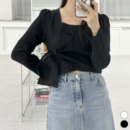 스트랩 퍼프 블라우스 LM-0196