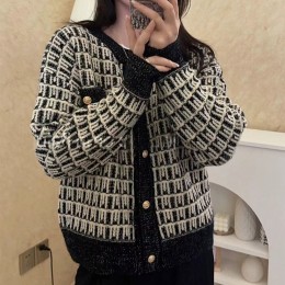 트위드 니트 가디건 LM-0197