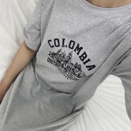 콜롬비아 오버핏 반팔 원피스 LM-0346